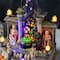Glitzhome® 9.75"H Lighted Resin Halloween Haunted House Village